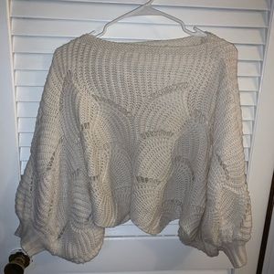 Knitted cropped sweater